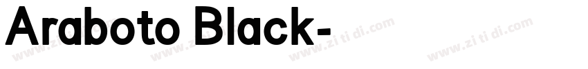 Araboto Black字体转换